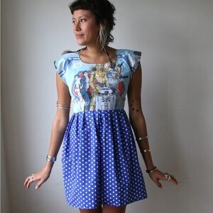 Star Wars Empire Strikes Back Blue Polka Dot Dress